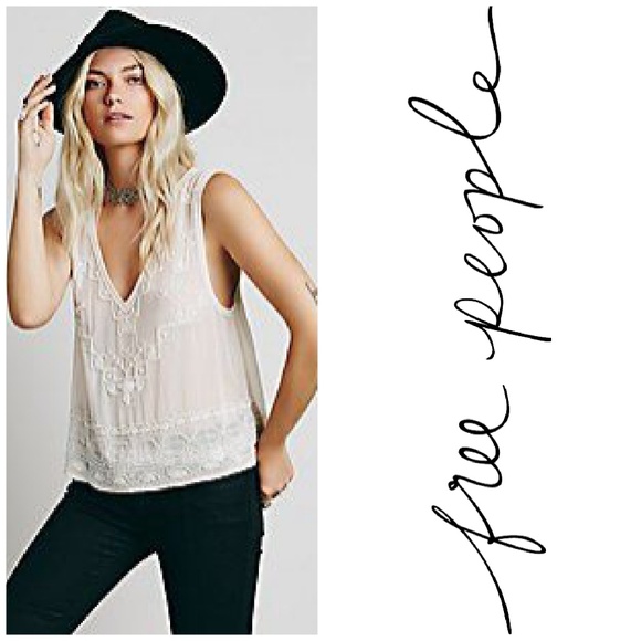Free People Tops - Free People I NWOT Run With It Beaded Tank